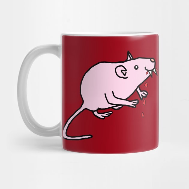 Animals with Sharp Teeth Pink Rat by ellenhenryart